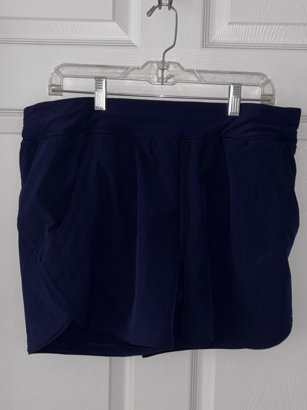 Lands’ End Swim Shorts Women’s Bathing Suit Bottoms Navy Blue Pockets Sz 14